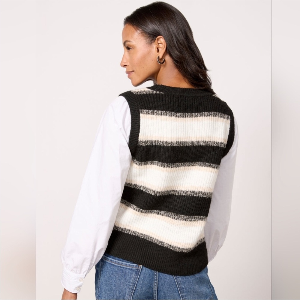 BOGO! Evereve Lucy Two-Fer Sweater Vest Puff Sleeve Blouse Size XS - Picture 10 of 10